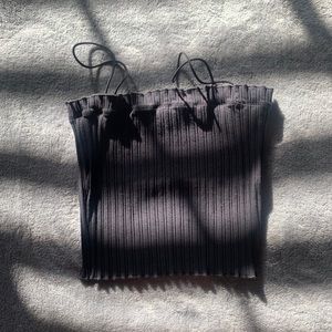 black tube top with straps